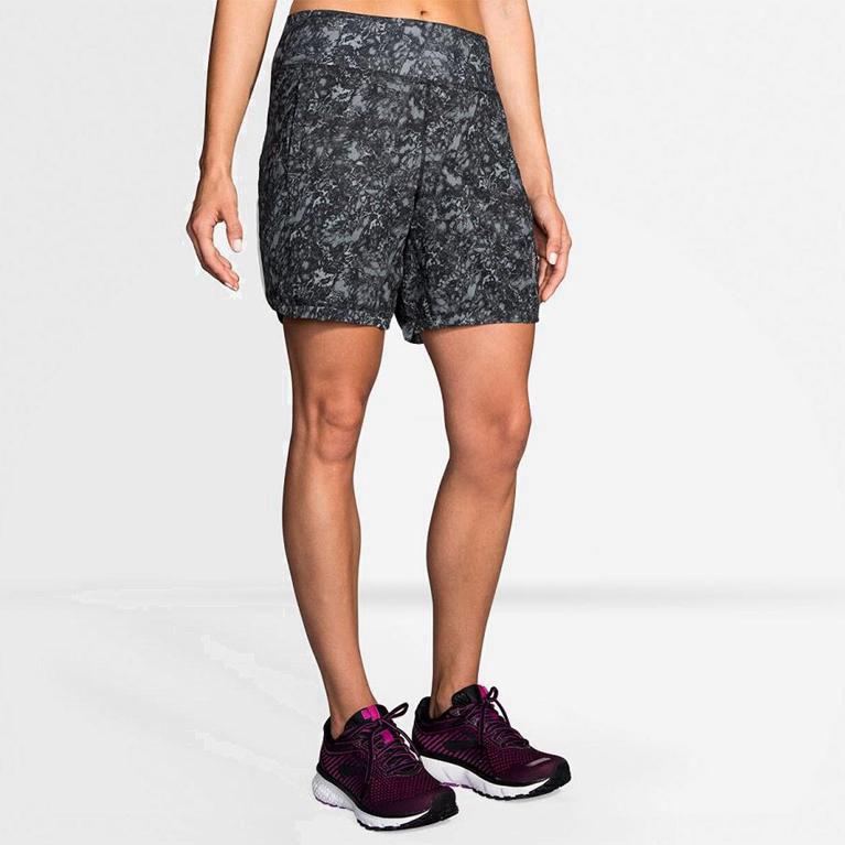 Brooks Chaser 7 Mujer Pantalones Cortos - Grises (7429KOANI)